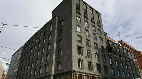 Leiegård sett nedenfra i bymiljø
