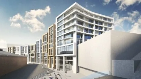 Moderne boligbygg med balkonger